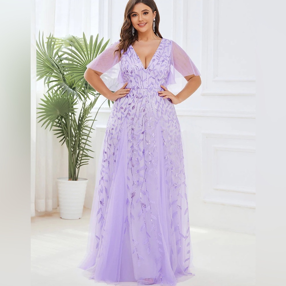 Short Sleeve Evening Gown